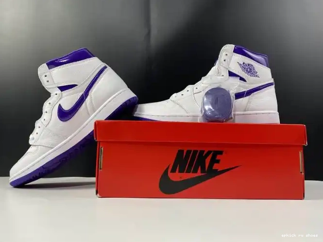 Rep RETRO HIGH AIR CD0461-151 COURT JORDAN 1 PURPLE 0507
